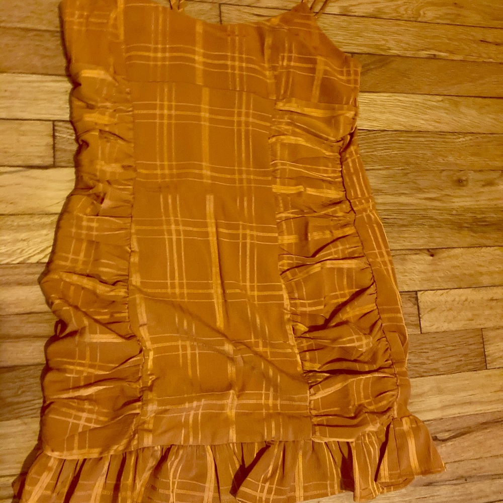 Adjustable strappy dress copper/rust